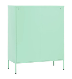 Armoire de rangement Vert menthe 80x35x101,5 cm Acier