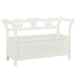 Banc Blanc 107x45x75,5 cm Bois de sapin solide