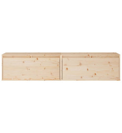 Armoires murales 2 pcs 80x30x35 cm Bois de pin massif