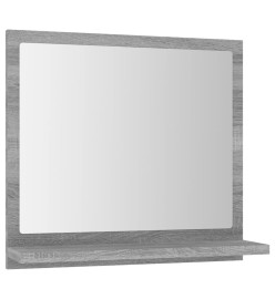 Miroir de bain Sonoma gris 40x10,5x37 cm Bois d'ingénierie