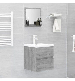 Miroir de bain Sonoma gris 40x10,5x37 cm Bois d'ingénierie