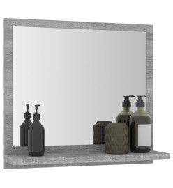 Miroir de bain Sonoma gris 40x10,5x37 cm Bois d'ingénierie