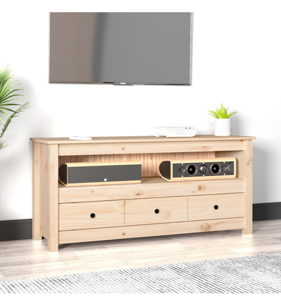 Meuble TV 114x35x52 cm Bois de pin massif