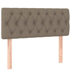 Lit à sommier tapissier avec matelas Taupe 90x200 cm Tissu
