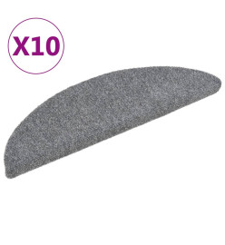 Tapis autoadhésifs de marches 10 pcs Gris clair 56x17x3 cm