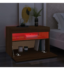 Meubles TV 2 pcs avec lumières LED Chêne marron 60x35x40 cm