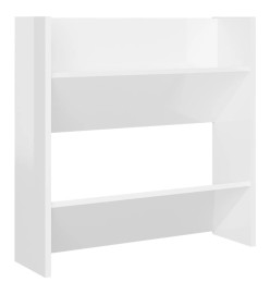 Armoire à chaussure murale 2 pcs Blanc brillant 60x18x60 cm