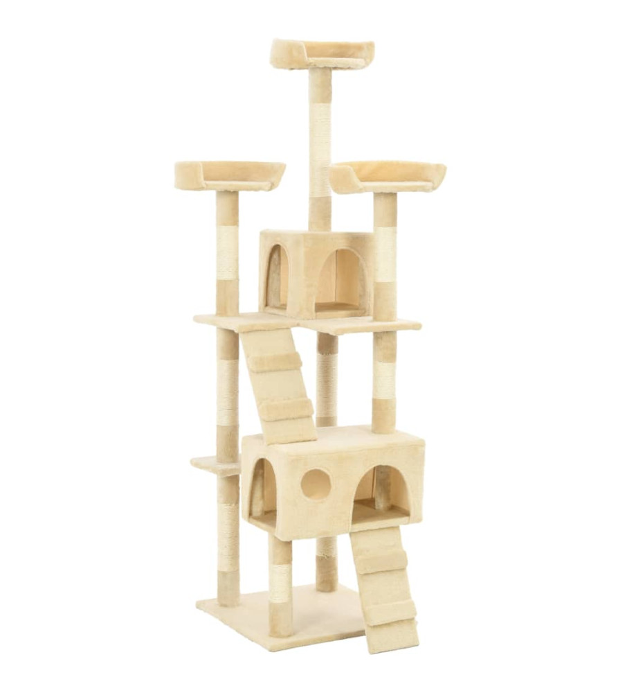 Arbre à chat avec griffoirs en sisal 170 cm Beige