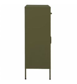 Armoire de rangement Vert olive 80x35x101,5 cm Acier