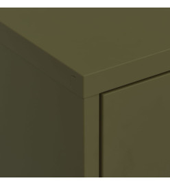 Armoire de rangement Vert olive 80x35x101,5 cm Acier