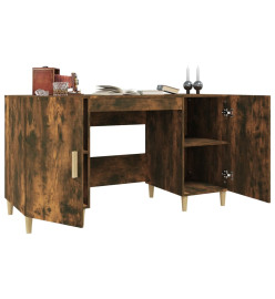 Bureau Chêne fumé 140x50x75 cm Bois d'ingénierie