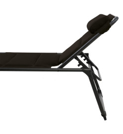 Travellife Chaise longue de camping pliable Barletta Relax noir