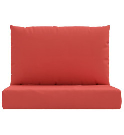 Coussins de palette 2 pcs rouge tissu oxford