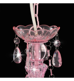 Lustre avec perles Rose Rond 3 x E14