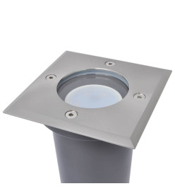 Lampes au sol à LED d'extérieur 3 pcs carré