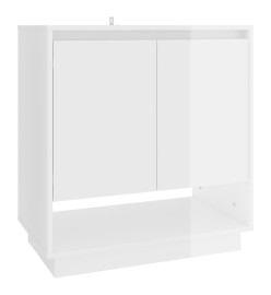 Buffet Blanc brillant 70x41x75 cm Aggloméré