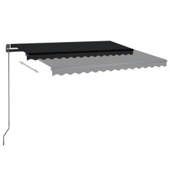 Auvent manuel rétractable avec poteaux 3x2,5 m Anthracite