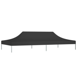 Toit de tente de réception 6x3 m Noir 270 g/m²