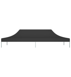 Toit de tente de réception 6x3 m Noir 270 g/m²