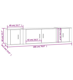 Ensemble de meubles TV 3 pcs Chêne sonoma Bois d'ingénierie