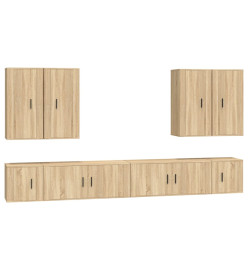 Ensemble de meubles TV 8 pcs Chêne sonoma Bois d'ingénierie