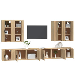 Ensemble de meubles TV 8 pcs Chêne sonoma Bois d'ingénierie