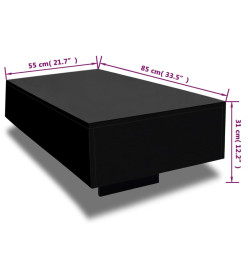 Table basse Haute brillance Noir