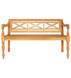 Banc Batavia 136 cm Bois d'acajou massif Marron clair