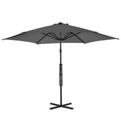 Parasol d'extérieur avec poteau en acier 300 cm Anthracite