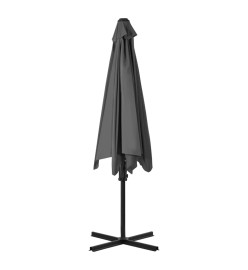 Parasol d'extérieur avec poteau en acier 300 cm Anthracite