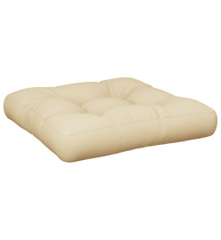 Coussin de palette beige 60x61,5x10 cm tissu