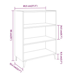 Buffet Gris béton 69,5x32,5x90 cm Bois d'ingénierie