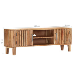 Meuble TV 130 x 30 x 45 cm Bois d'acacia massif