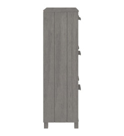 Armoire à chaussures HAMAR Gris clair 59,5x35x117 cm Pin massif