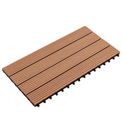 Dalles WPC 60x30 cm 6 pcs 1m² Marron