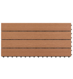 Dalles WPC 60x30 cm 6 pcs 1m² Marron