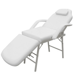 Fauteuil de massage pour traitement facial Simili-cuir Blanc