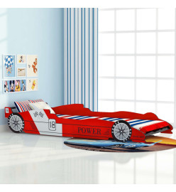 Lit voiture de course pour enfants 90 x 200 cm Rouge