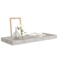 Étagère murale flottante gris béton 60x23,5x3,8 cm MDF