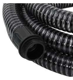 Tuyau d'aspiration avec raccords en laiton noir 1,1" 5 m PVC