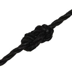 Corde de travail Noir 6 mm 50 m polypropylène