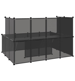 Cage pour petits animaux Noir 143x107x93 cm PP et Acier