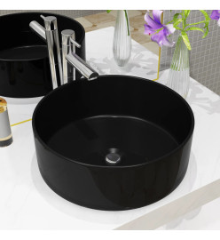 Lavabo rond Céramique Noir 40 x 15 cm