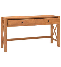 Bureau avec tiroirs 120x40x75 cm bois de teck solide