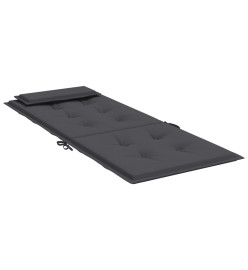 Coussins de chaise à dossier haut lot de 4 anthracite