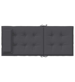 Coussins de chaise à dossier haut lot de 4 anthracite