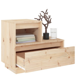 Tables de chevet 2 pcs Gris 60x34x51 cm Bois de pin solide