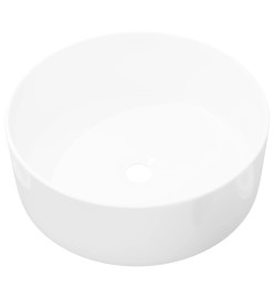 Lavabo ronde Céramique Blanc 40 x 15 cm