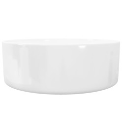 Lavabo ronde Céramique Blanc 40 x 15 cm