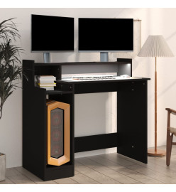 Bureau avec lumières LED noir 97x45x90 cm bois d'ingénierie